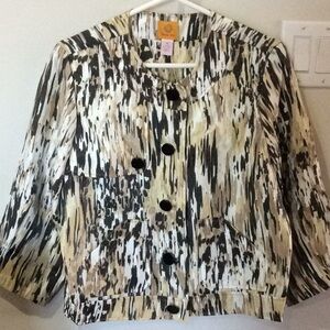 RUBY RD. JACKET ANIMAL PRINT